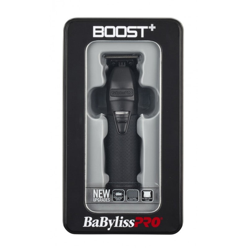 BabylissPro Boost + ماكينة قص الشعر باللون الأسود غير اللامع + مجموعة Boost + أداة التشذيب باللون الأسود غير اللامع