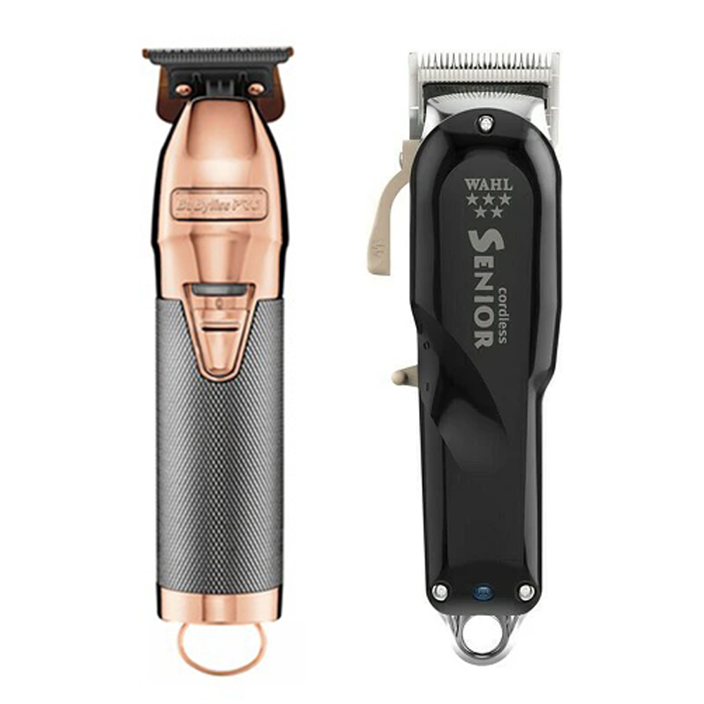 Babyliss  Trimmer + Wahl Clipper Combo - WAHL Professional 5 Star Cordless Senior Clipper + BaByliss Pro ROSEFX Metal Lithium Outlining Trimmer